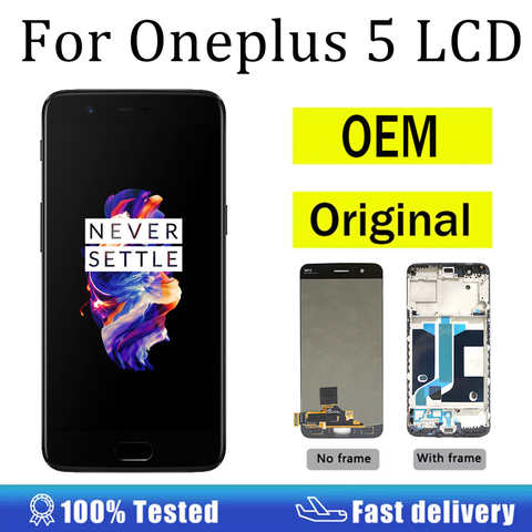 Оригинальный AMOLED дисплей AUMOOK для Oneplus 5, ЖК-дисплей для 1 + 5 A5000 OEM, Замена ЖК-экрана 1005003775418495