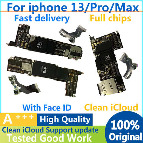 Оригинальная разблокированная материнская плата для iPhone 13 Pro max, материнская плата с полными ЧИПАМИ IOS, чистая логическая плата iCloud, Face ID протестирован для IPHONE13 1005003776015352