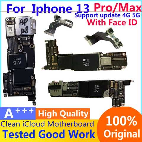 Оригинальная материнская плата для iPhone 13 Pro max, основная плата с распознаванием лица, разблокированная логическая плата с полными чипами для iPhone13, проверенная фотография 1005003776177256