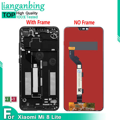 Оригинальный ЖК-дисплей 6,26 дюйма для Xiaomi Mi 8 Lite, ЖК-дисплей, сенсорный экран, дигитайзер в сборе, Замена для Xiaomi Mi8 Lite Mi 8X LCD 1005003776882694