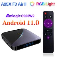 ТВ-приставка VONTAR A95X F3 Air II RGB Android 11 Amlogic 4 Гб RAM 64 ГБ 32 ГБ BT Wifi 4K медиаплеер 2G 16G телеприставка медиаплеер 1005003780106090