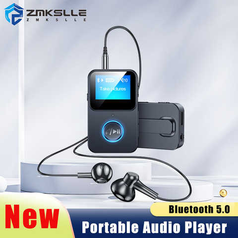 ZMKSLLE Новый Bluetooth 5,0 аудио приемник адаптер Bluetooth MP3-плеер с экраном поддерживает дистанционное управление фотографии 1005003781250643