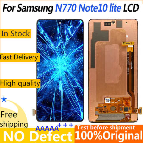 Super AMOLED incell N770 Оригинальный ЖК-дисплей для Samsung Galaxy Note 10 Lite дисплей с рамкой Note10 Lite N770F сенсорный ЖК-экран часть 1005003783531801
