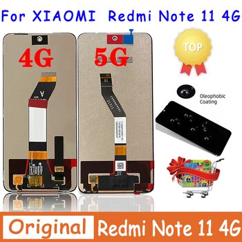 Оригинальный сенсорный ЖК-дисплей 6,5 дюйма для Xiaomi Redmi Note 11, Note 11T, с рамкой 1005003785221251
