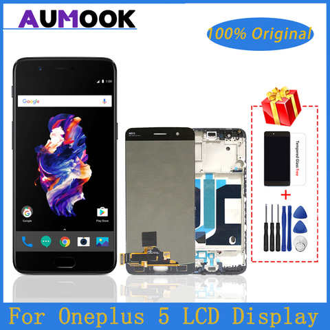 100% Оригинальный дисплей для Oneplus 5, ЖК-дисплей, супер AMOLED дисплей для 1 + 5 A5000, ЖК-панель 1005003788344154