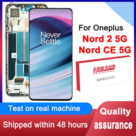 Оригинальный дисплей AMOLED для OnePlus Nord 2 5G LCD DN2101 DN2103 для OnePlus Nord CE 5G EB2101 EB2103 дисплей сенсорный экран дигитайзер 1005003788616645