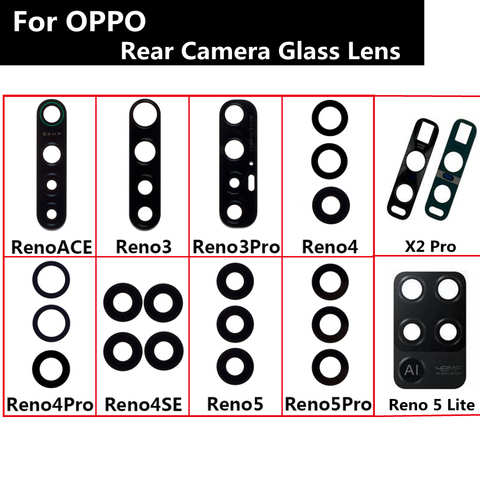 Замена стеклянного объектива задней камеры для OPPO Reno 5 Lite Reno 3 4 5 6 Pro 4 SE 5 F Find X2 Pro стеклянный объектив основной задней камеры 1005003793384357