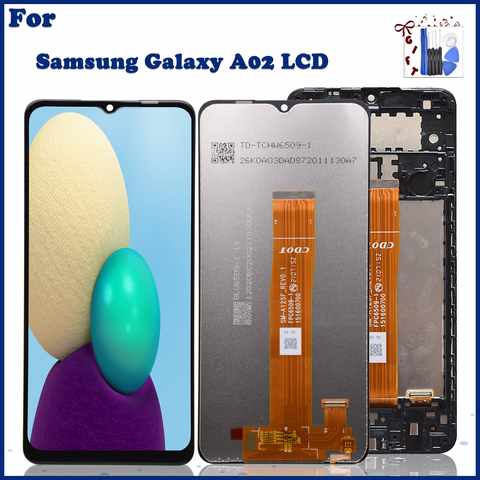 ЖК-дисплей AMOLE для Samsung Galaxy A02, сенсорный экран с дигитайзером в сборе для Samsung A022F, A022G, A022M + сменная рамка 1005003795458914