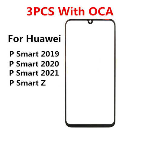 Передний экран для Huawei P Smart 2019 2020 2021 Z, 3 шт., сенсорная панель, ЖК-дисплей, стекло для замены, запасные части + OCA 1005003797634555