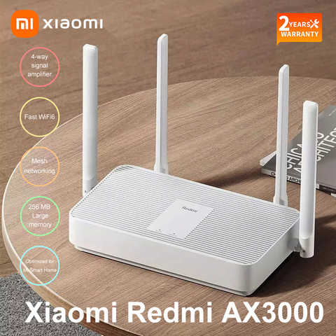 Маршрутизатор Xiaomi Redmi Ax3000, гигабитный усилитель Wi-Fi 6, усилитель сигнала, ретранслятор, расширение сети Nord Vpn 5 ГГц для дома и офиса 1005003812870338