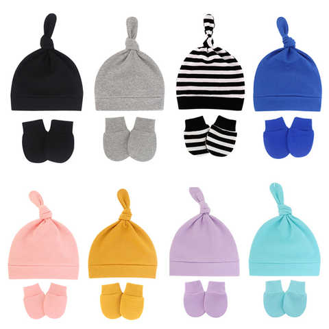 Набор детских вязаных шапок и перчаток, весенние тонкие однотонные мягкие Аксессуары для детской одежды, Детские теплые шапки, осенние детские перчатки 1005003814797122