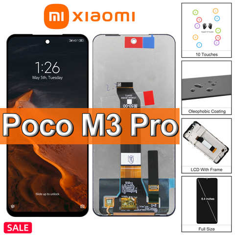 ЖК-дисплей с рамкой для Xiaomi Poco M3 Pro, 6,5 дюйма, для Poco M3Pro M2103K19PG M2103K19PI 1005003815044806