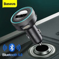 FM-трансмиттер Baseus автомобильный с поддержкой Bluetooth 5,0 и USB-портами 1005003824303582