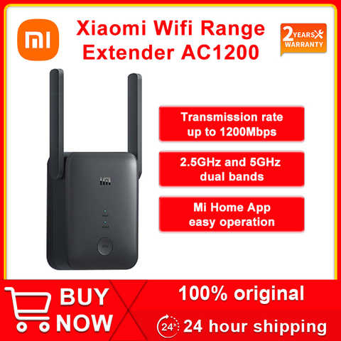 Xiaomi Mi AC1200 удлинитель диапазона Wi-Fi, стандартный усилитель, Wi-Fi сигнал 2,4 ГГц, диапазон 5 ГГц, 1200 Мбит/с, ретранслятор точки доступа, маршрутизатор 1005003845654764