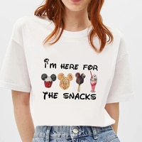 Женская футболка Disney Summer Popular Minimalist Aesthetic Mickey Head T-Shirt Disney Brand The Snacks Оригинальность Cute Modren 1005003847671482