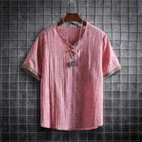 M-5XL размера плюс летние мужские рубашки однотонные корейские модные мужские рубашки с коротким рукавом Гавайская рубашка светильник коротким рукавом легкая одежда 1005003871510295