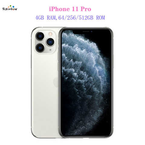 Оригинальный разблокированный сотовый телефон Apple iPhone 11 Pro A13 Bionic 5,8 дюйма 4 Гб ОЗУ 64/256/512 Гб ПЗУ IOS 4G LTE 1005003878038055