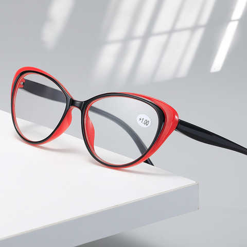 Модные очки, гибкие очки для дальнозоркости с зеркальными прозрачными линзами из смолы, очки для чтения без оправы, женские очки для чтения 1005003883397350
