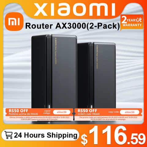 Двойной AX3000 Wifi Xiaomi маршрутизатор усилитель сигнала ретранслятор расширение Гигабитного усилителя Wifi 6 Nord Vpn сетка 5 ГГц 1005003889599385