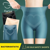 Бесшовные формирующие женские шорты Flarixa с высокой талией, безопасные дышащие шелковые шорты, удобное нижнее белье для похудения, трусы-боксеры 1005003890742295