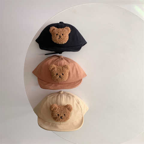 Новая летняя бейсбольная кепка для маленьких мальчиков, Детские кепки с рисунком медведя, хлопковые береты для новорожденных девочек, шляпа от солнца, аксессуары для малышей 1005003904034759
