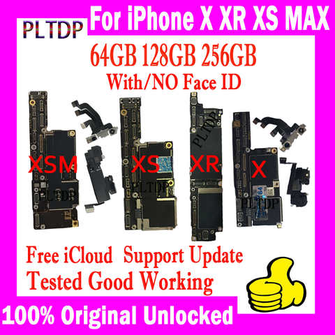 Материнская плата Free icloud для iPhone X, XR, XS MAX и XS, с/без Face ID, 64 ГБ, 128 ГБ, основная плата IOS, поддержка обновления 1005003907543096