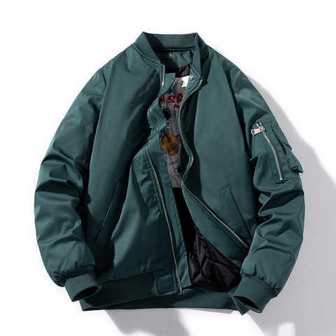Мужская и женская куртка-бомбер, модная осенне-зимняя куртка-пилот, однотонная винтажная бейсбольная куртка с капюшоном, ветровка с карманами, розовый цвет 1005003913740095