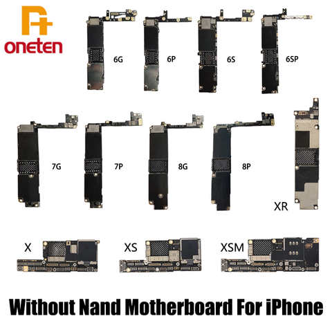 Без Nand плохая материнская плата для iPhone 6 6S 7 8 Plus X XS XSM XR Intel Qualcomm без жесткого диска ремонтная тренировочная плата 1005003917150334