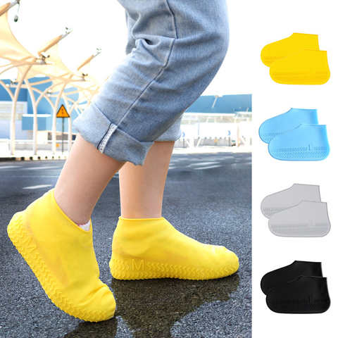 Водонепроницаемые ботинки из силиконового материала унисекс, защита для обуви, многоразовые сапоги для дома и улицы, для дождливых дней 1005003933005945