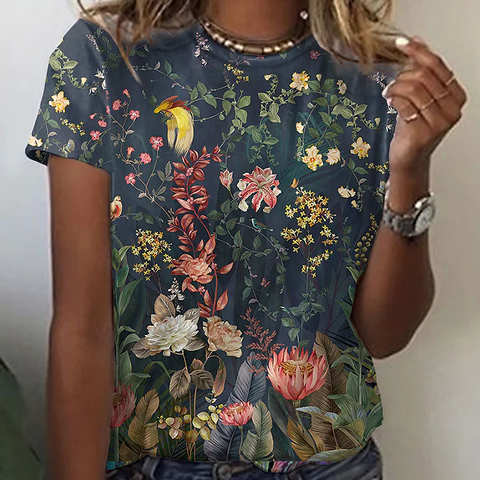 Темпераментная Женская футболка, свободная повседневная футболка, топ с коротким рукавом, элегантный женский топ 1005003936521795