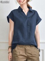 Женская блузка ZANZEA с отложным воротником 1005003938797019