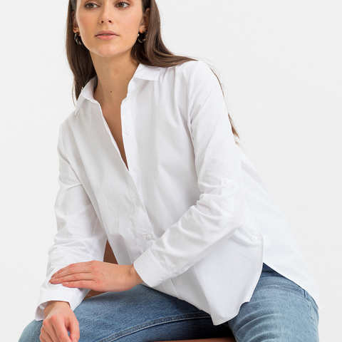 Рубашка женская оверсайз офисная белая блузка 1005003947549617