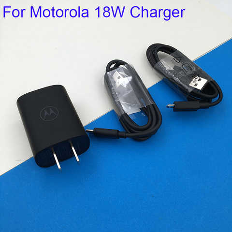 Быстрое зарядное устройство для Motorola 18 Вт с вилкой Стандарта США, адаптер питания с разъемом Micro USB/кабель Type C для Motorola Moto G6 G5 G5S E5 G4 Plus G7 Power 1005003950889907