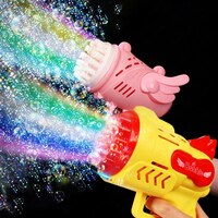 Пистолет для мыльных пузырей, детские игрушки, электрическая автоматическая машина для мыльных пузырей, уличная игрушка для свадебной вечеринки со светодиодсветильник, подарки для детей на день рождения 1005003951703826