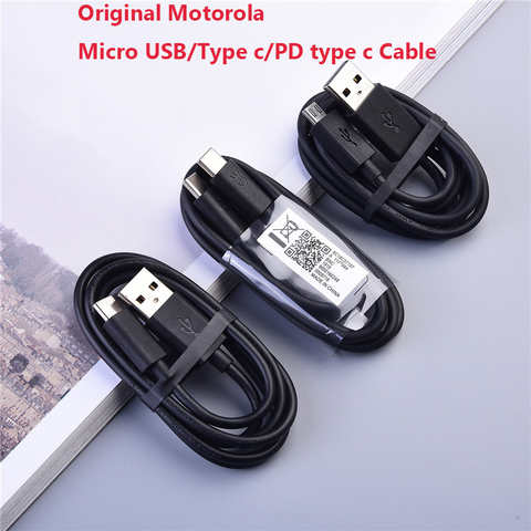 Оригинальный зарядный кабель Motorola типа C/PD типа C/Micro USB 100 см, шнур для быстрой зарядки для Moto G9 G30 G7 Z4 E5 E6 Plus 1005003955282718