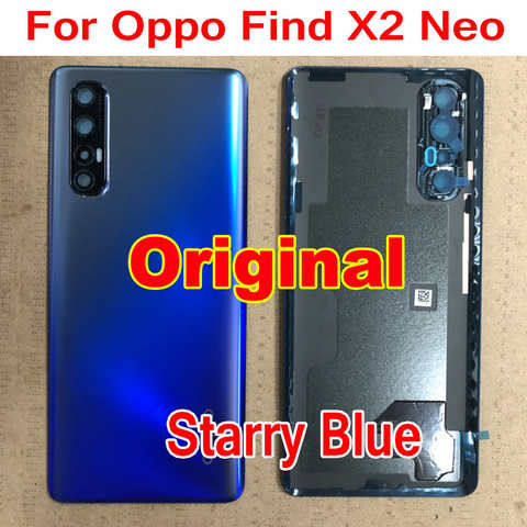 Оригинальная задняя крышка аккумулятора для Oppo Find X2 Neo CPH2009, задняя крышка корпуса с объективом камеры и клейкой лентой 6,5 дюйма 1005003957725030