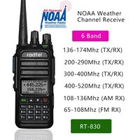 Радиолюбительская двухсторонняя рация Radtel RT-830 NOAA, 6 диапазонов, 128 каналов, цветная полицейская рация, морской сканер 1005003964423727