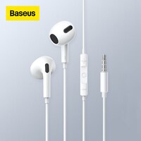 Baseus проводные наушники H17 3,5 мм в ухо с микрофоном для Samsung Galaxy Xiaomi Huawei 3,5 мм порты устройства HiFi спортивные наушники 1005003968802887