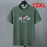 Зеленая футболка 2022, летняя футболка, Мужская хлопковая футболка, 10XL, 12XL, женские топы с коротким рукавом, футболки, мужская рубашка с буквенным принтом, красно-серая 1005003975351782