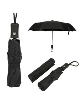 Складной компактный стильный мужской зонт Эталон | черный классический | полный автомат | прямая ручка 1005003976387518