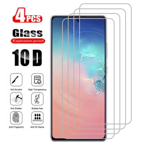 4 шт. 9H защитное закаленное стекло для Samsung Galaxy S10 Lite S10E S20 S21 FE S22 Plus Note10 Защитная пленка для экрана 1005003981783962