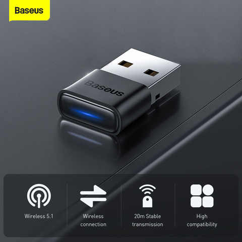 USB Bluetooth-адаптер Baseus 5.1 беспроводной приемник BT, адаптер передатчика для ПК, динамика, мыши, музыки, аудио адаптер 1005004003692702