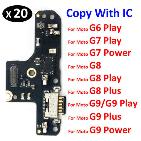 20 шт. USB зарядный порт микрофон док-разъем для микрофона плата гибкий кабель для Motorola Moto G6 G7 G8 G9 G5 G4 Play Plus Power Lite 1005004004578813