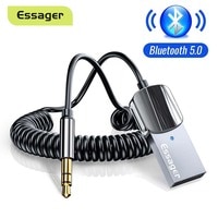 Essager Bluetooth Aux адаптер USB Bluetooth 5,0 приемник автомобильный динамик 3,5 мм разъем аудио музыкальный ключ Bluetooth аудио передатчик 1005004011895979