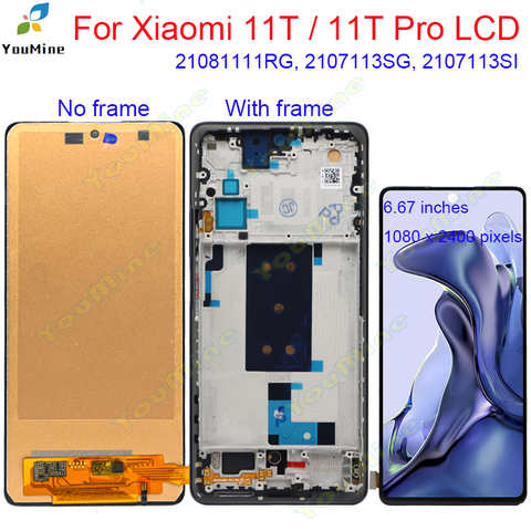 ЖК-дисплей 6,67 дюймов incell для Xiaomi 11 T 11 T, сенсорная панель, дигитайзер для Xiaomi Mi 11 T Pro LCD для Mi 11TPro lcd 2107113SG 1005004012632398