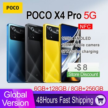 Смартфон глобальная версия POCO X4 Pro, Snapdragon 695, 128 ГБ/256 ГБ, камера 120 МП, Гц, AMOLED дисплей, 67 Вт, турбо-зарядка, NFC 1005004013781873