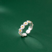 Кокосовое модное кольцо в Корейском стиле с маргариткой для женщин, милые кольца на палец, изысканное свадебное ювелирное изделие, подарок 1005004019068851