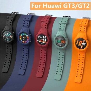 Силиконовый ремешок и чехол для Huawei Watch GT3 GT2 42 мм 46 мм, браслет GT2E для Huavei GT 3 2 42 46 мм 2E GT2 Pro 1005004035492107