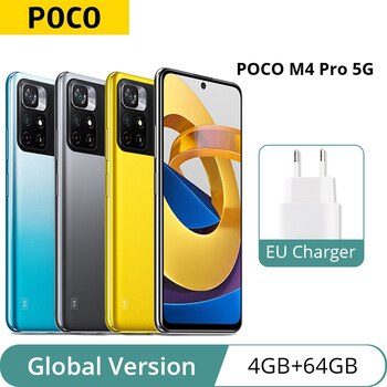 Смартфон глобальная версия POCO M4 Pro, 4 Гб ОЗУ, 64 Гб ПЗУ, MTK Dimensity 810 дюйма, 90 Гц, 6,6 дюйма, дисплей 50 МП, аккумулятор 5000 мАч, 33 Вт, Pro NFC 1005004036606728
