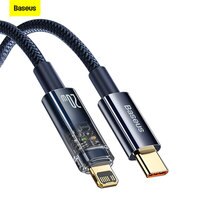 Baseus автоматическое умное зарядное устройство PD 20 Вт USB C кабель для iPhone 14 13 12 11 Быстрая зарядка Автоматическое отключение питания провод шнур кабель 1005004039326910